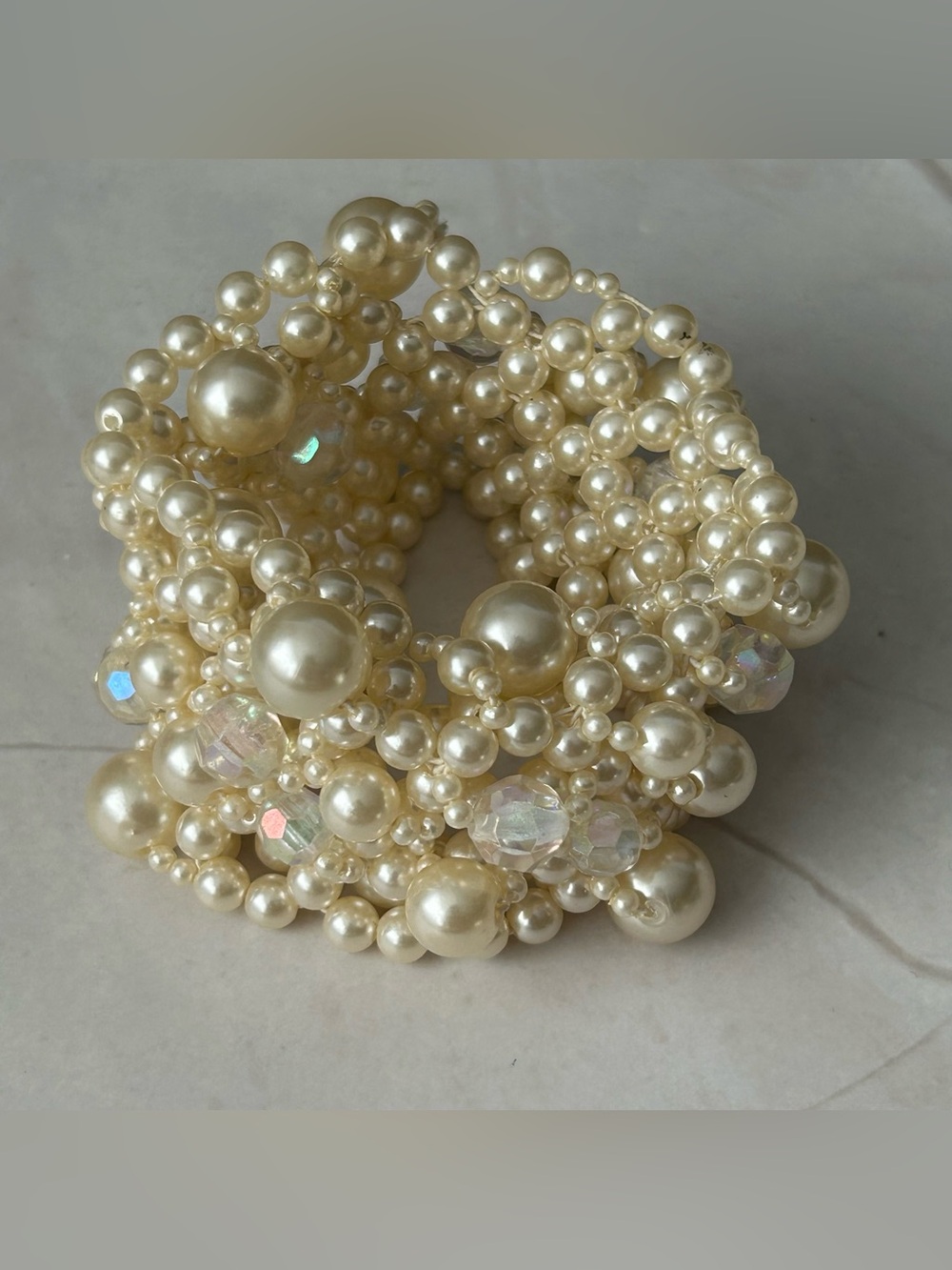 Pearl Cluster Stretch Bracelet